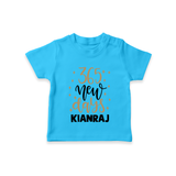 365 New Days – Minimal Gold Theme| Customized T-Shirt for Kids - SKY BLUE - 0-5 Months Old (Chest 17")