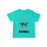 365 New Days – Minimal Gold Theme| Customized T-Shirt for Kids - TEAL - 0-5 Months Old (Chest 17")