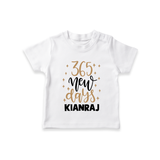 365 New Days – Minimal Gold Theme| Customized T-Shirt for Kids - WHITE - 0-5 Months Old (Chest 17")