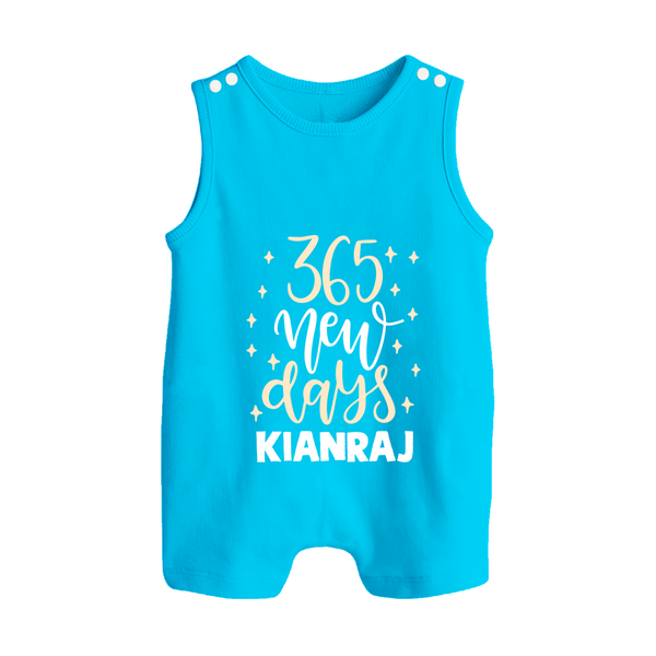 365 New Days – Minimal Gold Theme| Customized Romper Suit   - SKY BLUE - 0 - 5 Months Old (Chest 18")