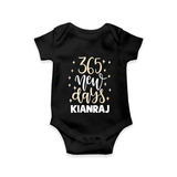 365 New Days – Minimal Gold Theme| Customized Romper for Kids - BLACK - New Born (Chest 14")