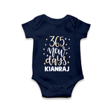 365 New Days – Minimal Gold Theme| Customized Romper for Kids - NAVY BLUE - New Born (Chest 14")