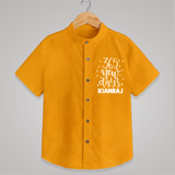 365 New Days – Minimal Gold Theme| Customized Shirt for Kids - CHROME YELLOW - 0 - 6 Months Old (Chest 23")