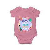 "Happy New Year 2025 - Treasured Moments With Our Customized Romper for Babies With Name" - ONION - 0 - 3 Months Old (Chest 16")