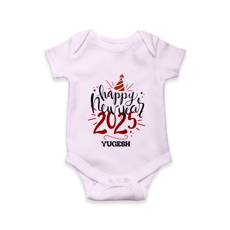 "Happy New Year 2025 - A Special Day With Our Customized Romper for Babies With Name" - LILAC - 0 - 3 Months Old (Chest 16")