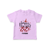 "Happy New Year 2025 - A Special Day With Our Customized T-Shirt for Kids With Name" - LILAC - 0-5 Months Old (Chest 17")