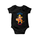 Navaratri Celebrations, My First navaratri - Customized Romper For Kids - BLACK - 0 - 3 Months Old (Chest 16")