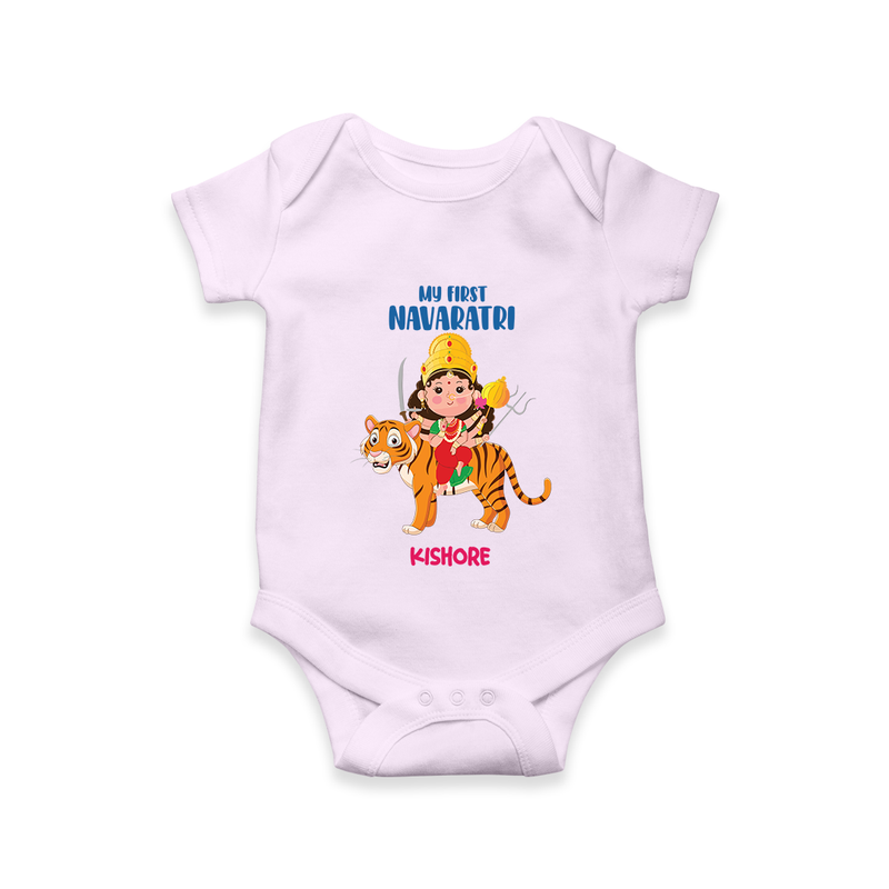 Navaratri Celebrations, My First navaratri - Customized Romper For Kids - LILAC - 0 - 3 Months Old (Chest 16")