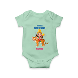 Navaratri Celebrations, My First navaratri - Customized Romper For Kids - MINT GREEN - 0 - 3 Months Old (Chest 16")