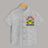 My First Onam Shirt | Personalized Baby Shirt for Your Little One's First Onam - GREY - 0 - 6 Months Old (Chest 23")