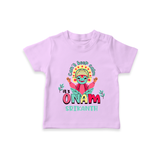 Can't Keep Calm Its Onam - Customised T-Shirt for kids - LILAC - 0-5Month Old (Chest 17")