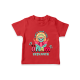 Can't Keep Calm Its Onam - Customised T-Shirt for kids - RED - 0-5Month Old (Chest 17")