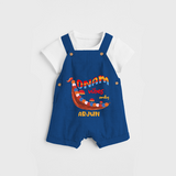 Onam Vibes Only - Customised Dungaree for kids - COBALT BLUE - 0 - 5 Months Old (Chest 18")