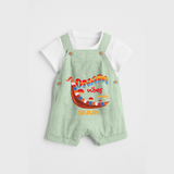 Onam Vibes Only - Customised Dungaree for kids - MINT GREEN - 0 - 5 Months Old (Chest 18")