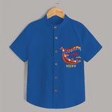 Onam Vibes Only - Customised Shirt for kids - COBALT BLUE - 0 - 6 Months Old (Chest 23")