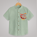 Onam Vibes Only - Customised Shirt for kids - MINT GREEN - 0 - 6 Months Old (Chest 23")