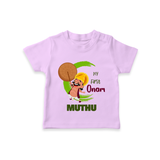 My 1st Onam T-Shirt | Custom Baby T-Shirt to Celebrate Your Baby's First Onam - LILAC - 0-5 Months Old (Chest 17")