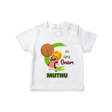 My 1st Onam T-Shirt | Custom Baby T-Shirt to Celebrate Your Baby's First Onam - WHITE - 0-5 Months Old (Chest 17")