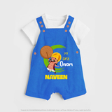 My 1st Onam Dungaree Set | Custom Baby Dungaree Set to Celebrate Your Baby's First Onam - COBALT BLUE - 0 - 5 Months Old (Chest 18")