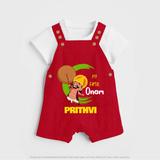 My First Onam Mahabali Celebration Dungaree - RED - 0 - 5 Months Old (Chest 18")