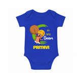 My First Onam Mahabali Celebration Romper - COBALT BLUE - New Born (Chest 14")
