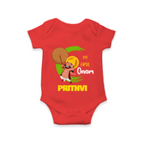 My First Onam Mahabali Celebration Romper - RED - New Born (Chest 14")