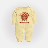 My First Onam Kathakali Heritage Full Body Suit - PASTEL YELLOW - New Born (Chest 7.5")
