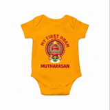 My First Onam Kathakali Heritage Romper - CHROME YELLOW - New Born (Chest 14")