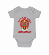 My First Onam Kathakali Heritage Romper - GREY - New Born (Chest 14")