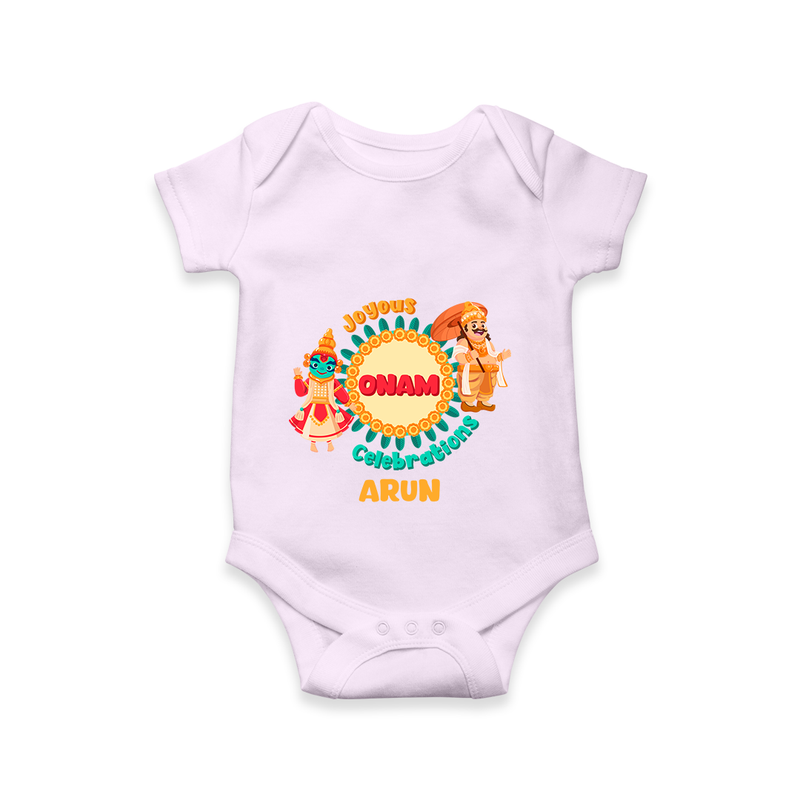 Joyous Onam Celebrations - Customised Onesies for kids - LILAC - 0-3Month Old (Chest 16")