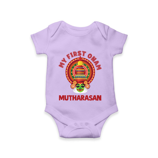 My First Onam Kathakali Heritage Romper - LILAC - New Born (Chest 14")