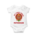 My First Onam Kathakali Heritage Romper - WHITE - New Born (Chest 14")