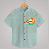 Joyous Onam Celebrations - Customised Shirt for kids - ARCTIC BLUE - 0 - 6 Months Old (Chest 23")