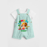 Onam Fun Starts - Customised Dungaree for kids - ARCTIC BLUE - 0 - 5 Months Old (Chest 18")