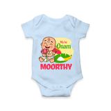 My First Onam Little Krishna Celebration Romper - BABY BLUE - New Born (Chest 14")