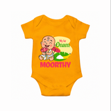 My First Onam Little Krishna Celebration Romper - CHROME YELLOW - New Born (Chest 14")