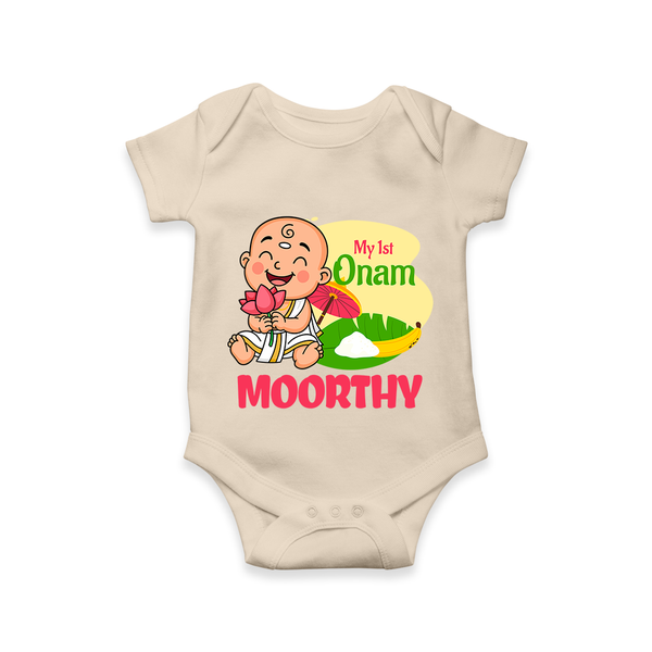 My First Onam Little Krishna Celebration Romper - IVORY - New Born (Chest 14")