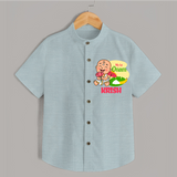 My First Onam Custom Shirt | Personalized Shirt for Your Baby's First Onam - ARCTIC BLUE - 0 - 6 Months Old (Chest 23")
