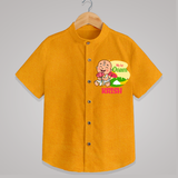 My First Onam Custom Shirt | Personalized Shirt for Your Baby's First Onam - CHROME YELLOW - 0 - 6 Months Old (Chest 23")