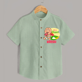 My First Onam Custom Shirt | Personalized Shirt for Your Baby's First Onam - MINT GREEN - 0 - 6 Months Old (Chest 23")