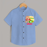 My First Onam Custom Shirt | Personalized Shirt for Your Baby's First Onam - SKY BLUE - 0 - 6 Months Old (Chest 23")