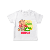 My First Onam Custom T-Shirt | Personalized T-Shirt for Your Baby's First Onam - WHITE - 0-5 Months Old (Chest 17")