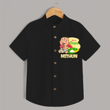 My First Onam Custom Shirt | Personalized Shirt for Your Baby's First Onam - BLACK - 0 - 6 Months Old (Chest 23")