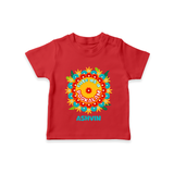 Cute As A Pookalam - Customised T-Shirt for kids - RED - 0-5Month Old (Chest 17")