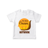 My 1st Onam Celebration T-Shirt | Custom Baby T-Shirt for First Onam - WHITE - 0-5 Months Old (Chest 17")