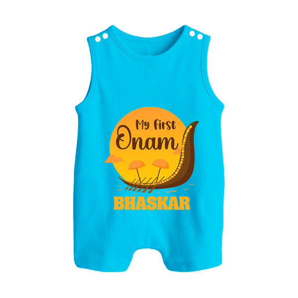 My First Onam Kerala Snake Boat Button Romper