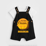 My First Onam Kerala Snake Boat Dungaree - BLACK - 0 - 5 Months Old (Chest 18")