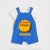My First Onam Kerala Snake Boat Dungaree - COBALT BLUE - 0 - 5 Months Old (Chest 18")