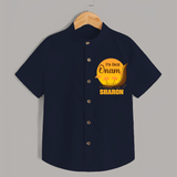My 1st Onam Celebration Shirt | Custom Baby Shirt for First Onam - NAVY BLUE - 0 - 6 Months Old (Chest 23")