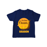 My 1st Onam Celebration T-Shirt | Custom Baby T-Shirt for First Onam - NAVY BLUE - 0-5 Months Old (Chest 17")